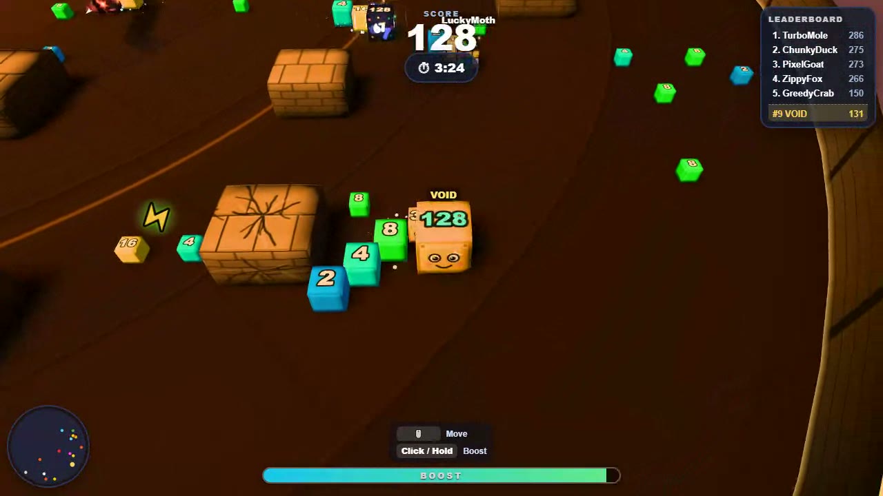 Cube Snake — Merge & grow